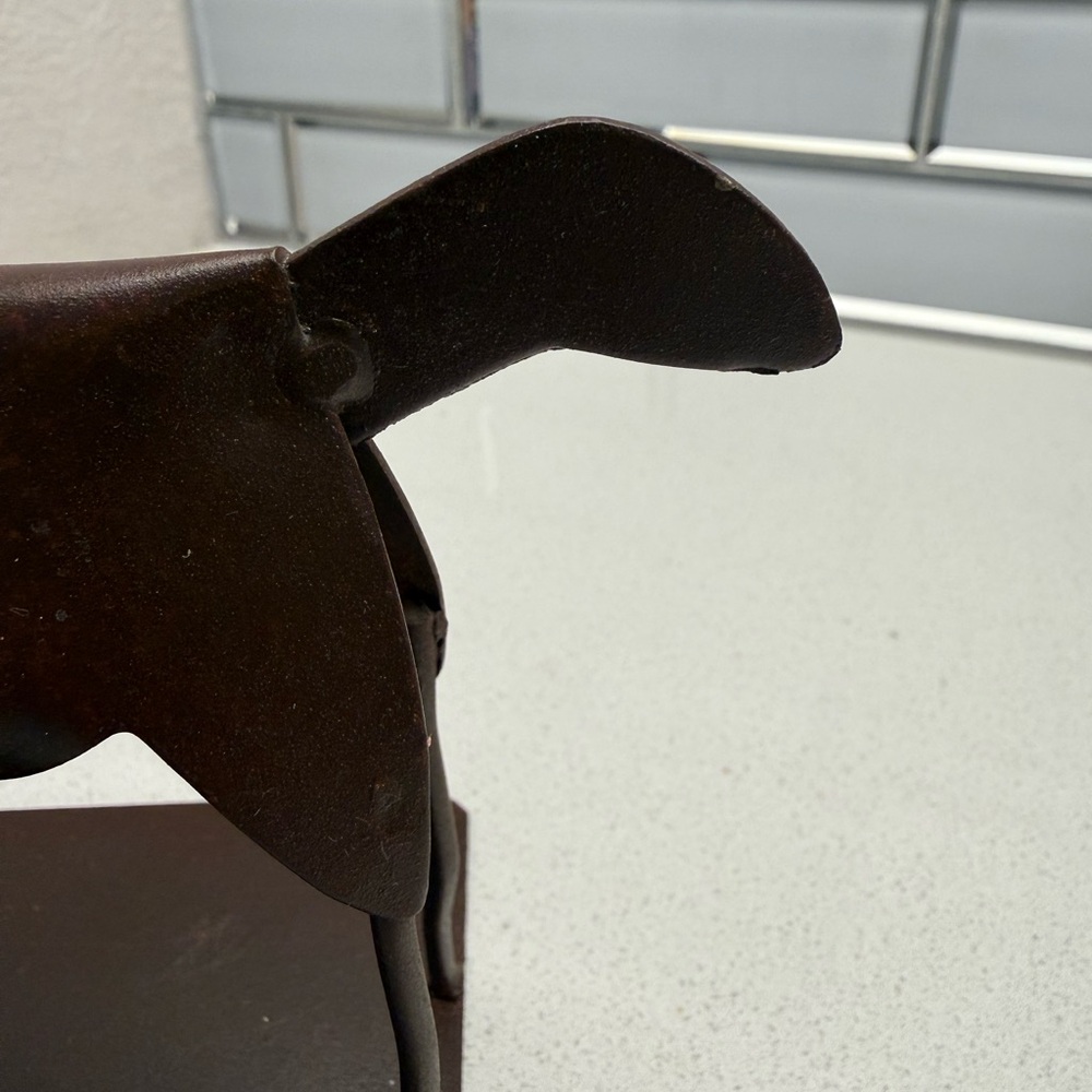 Folk Art Deer Metal Candle Holder Cabin Christmas Reindeer Rustic - Picture 11 of 13